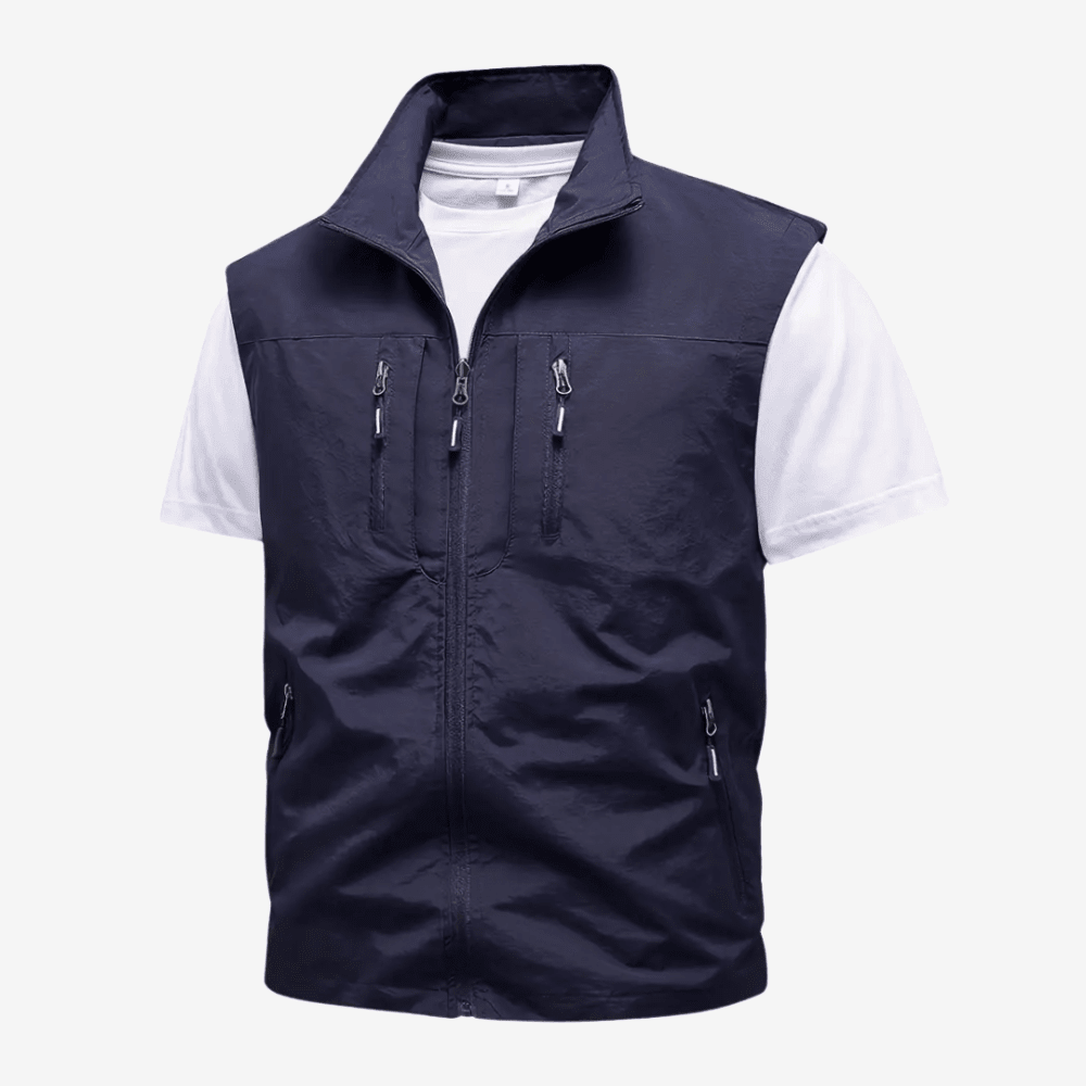 Heren Visgilet | Lichtgewicht Windbescherming voor Buiten - De Mode OutletDARK BLUE-KX63L52