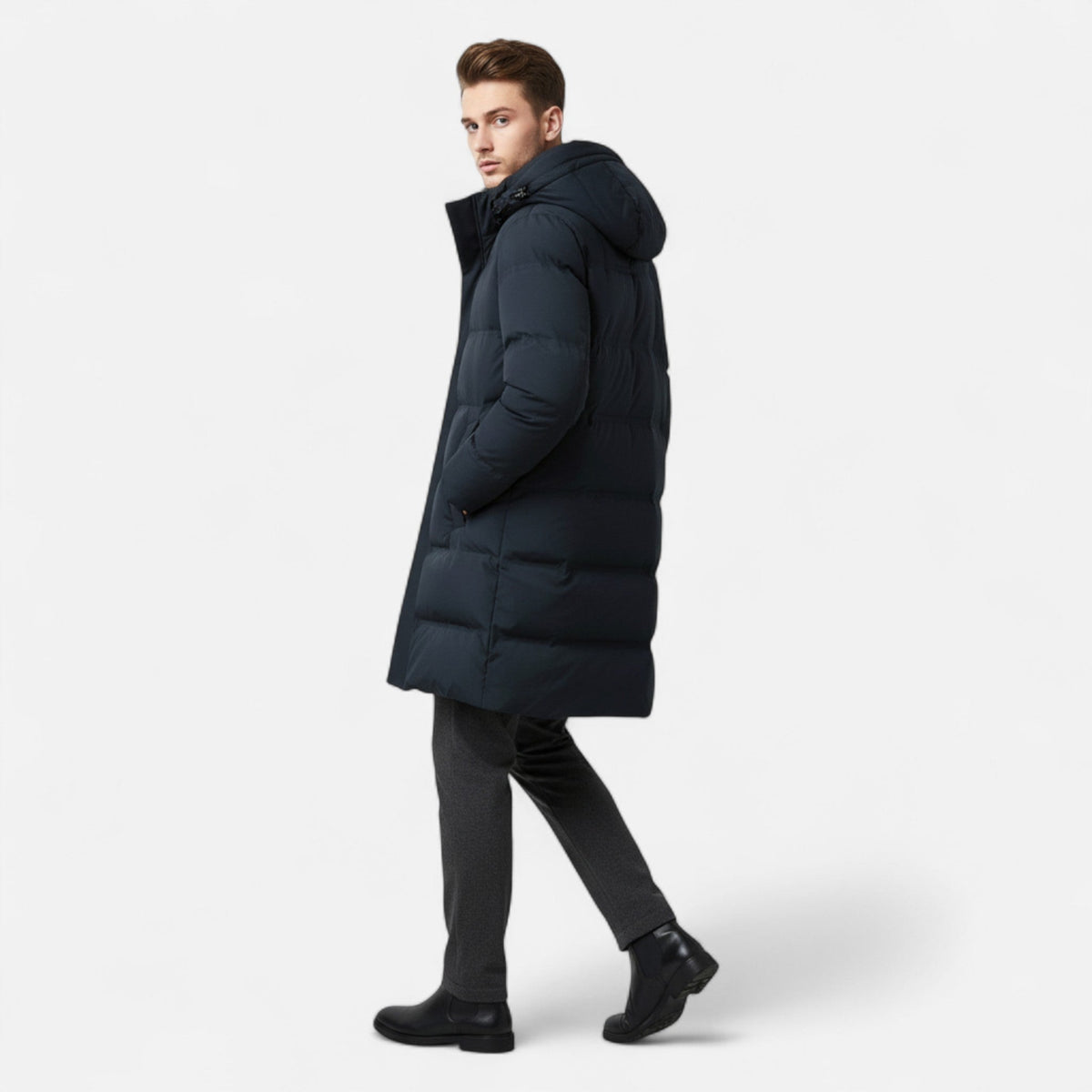 Heren Winter Parka | Lange Pasvorm met Beschermende Capuchon - De Mode Outlet
