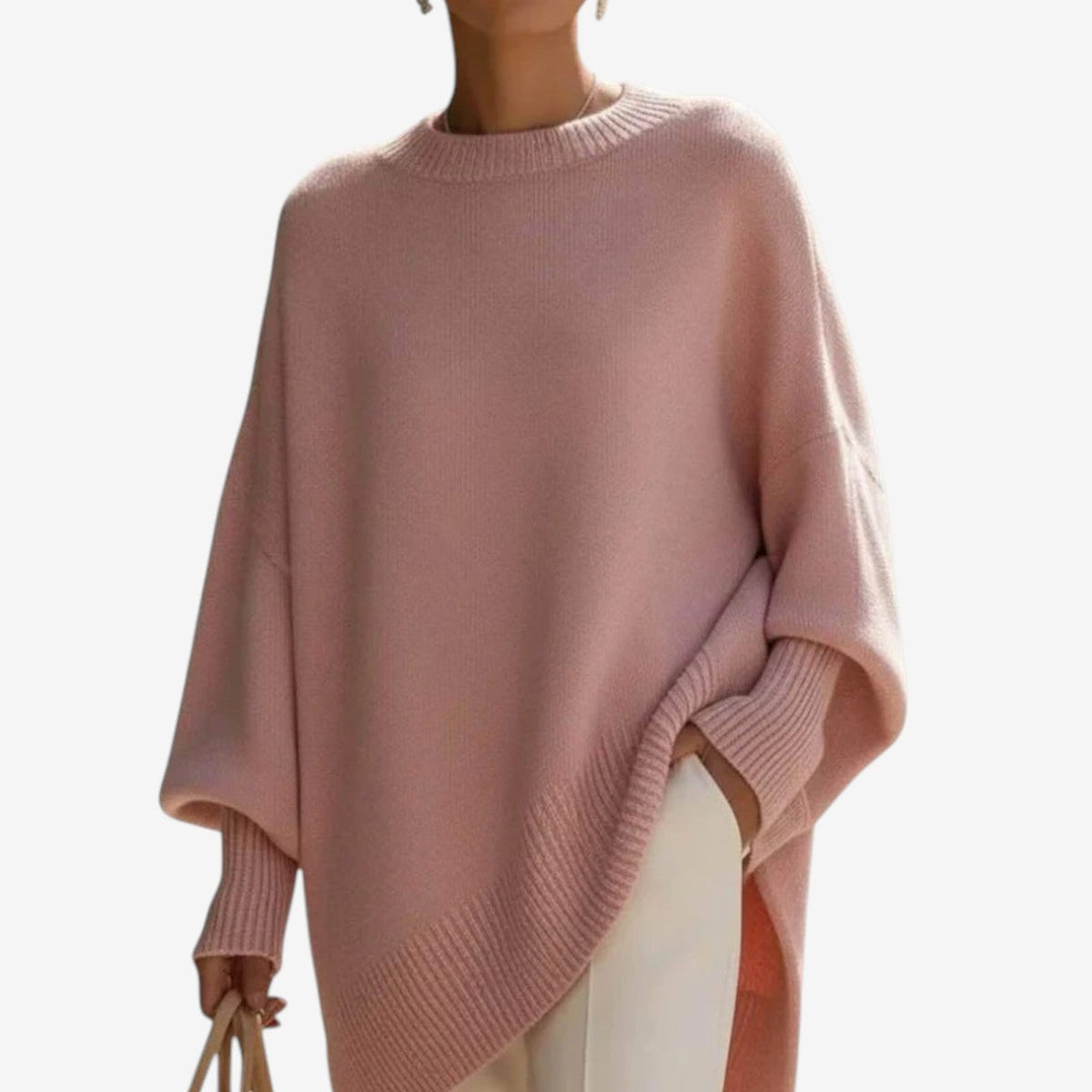 Oversized Trui Dames – Roze - beeld 8