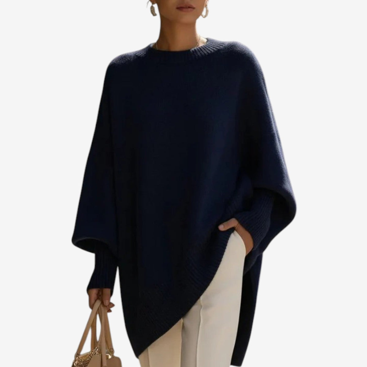 Oversized Trui Dames – Donkerblauw - beeld 9
