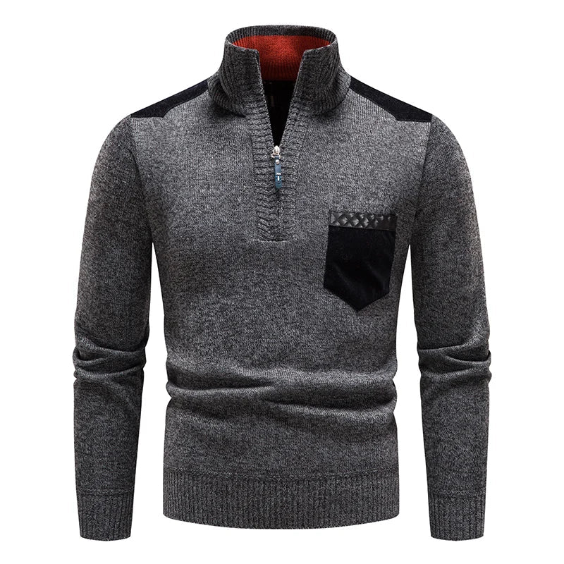 Trui Heren Half Zip – Donkergrijs - beeld 5