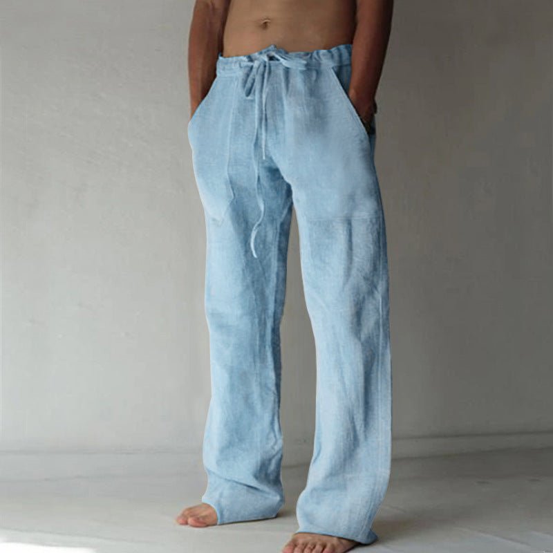 Levi | Zachte linnen vrijetijdsbroek voor heren met ultiem comfort en zomerse elegantie - De Mode OutletSEND L