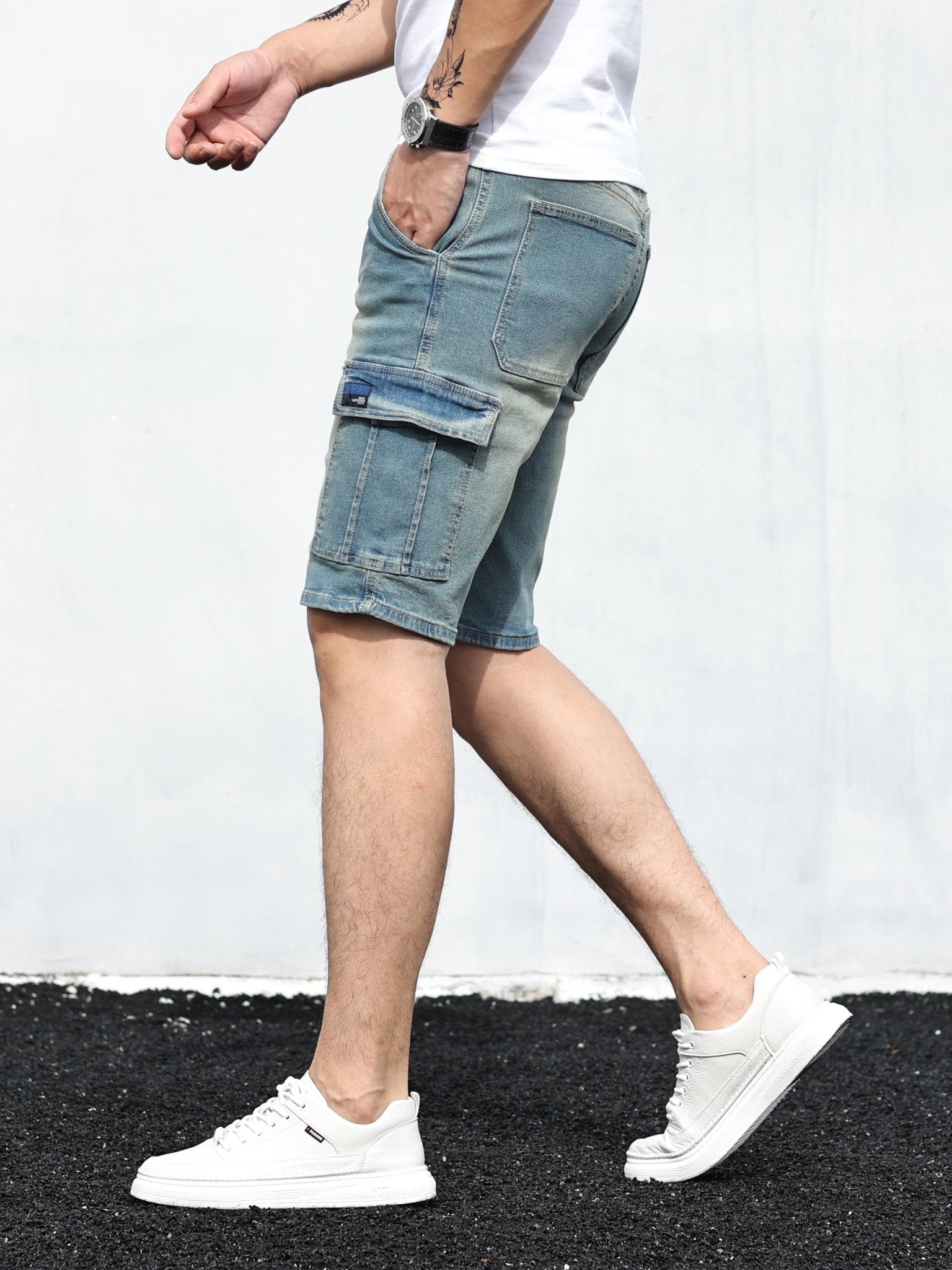 Liam | Cargo Denim Shorts voor Heren – Comfort, Stijl & Functionaliteit - De Mode OutletSKU_1714454172251_560