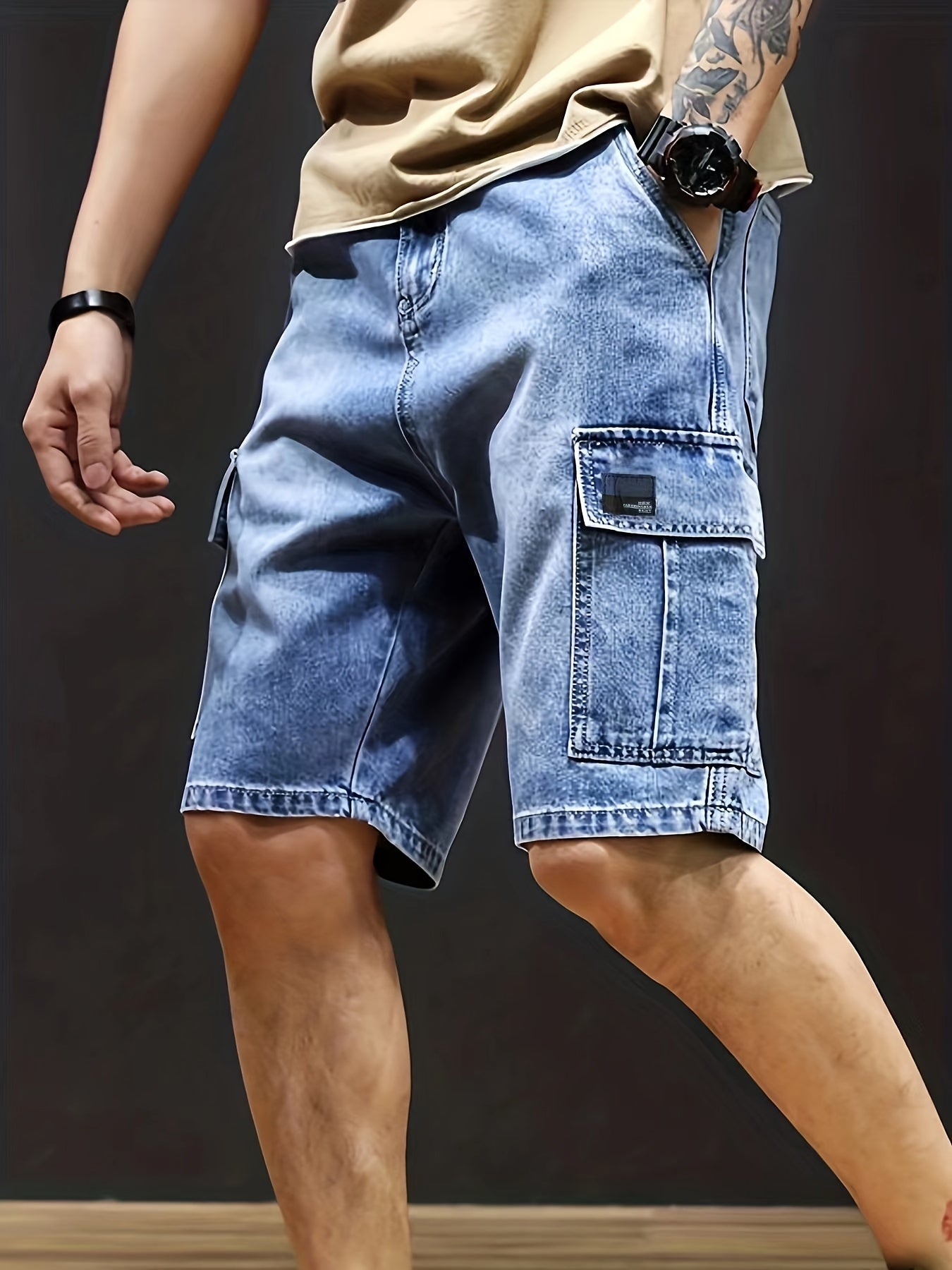 Liam | Cargo Denim Shorts voor Heren – Comfort, Stijl & Functionaliteit - De Mode OutletSKU_1714454172251_111