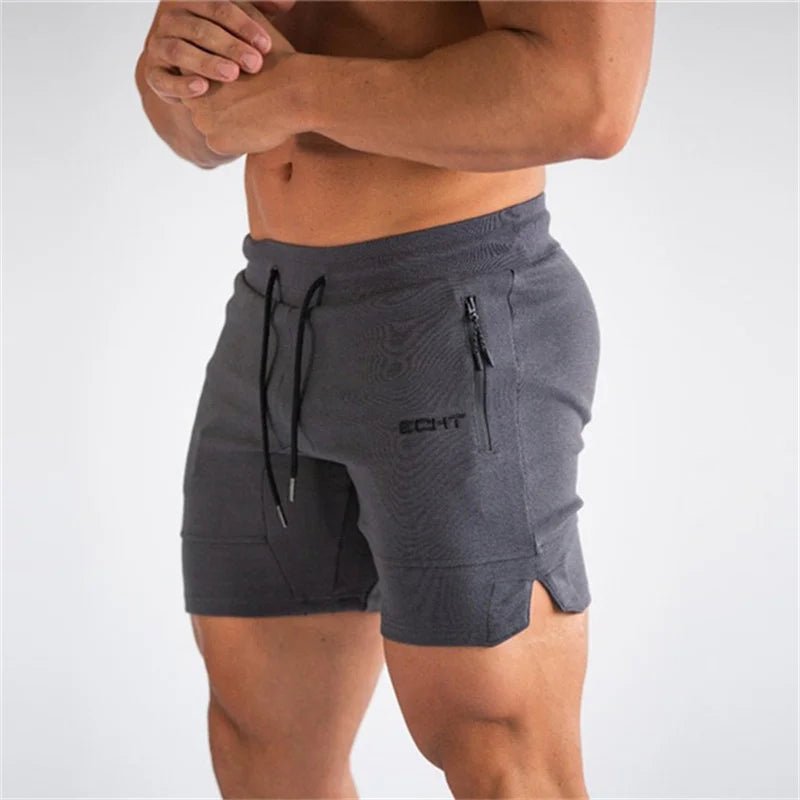 Liam Heren Sport Shorts met Ritszakken voor Hardlopen en Sportactiviteiten - De Mode Outlet