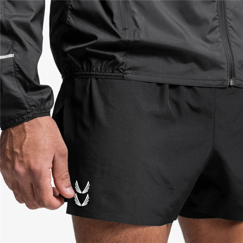 Liam Men's Sport Shorts 2 - in - 1 Ontwerp Sneldrogend voor Fitness en Joggen - De Mode Outlet1005006070337495-;14:691YH-DK59 Grey