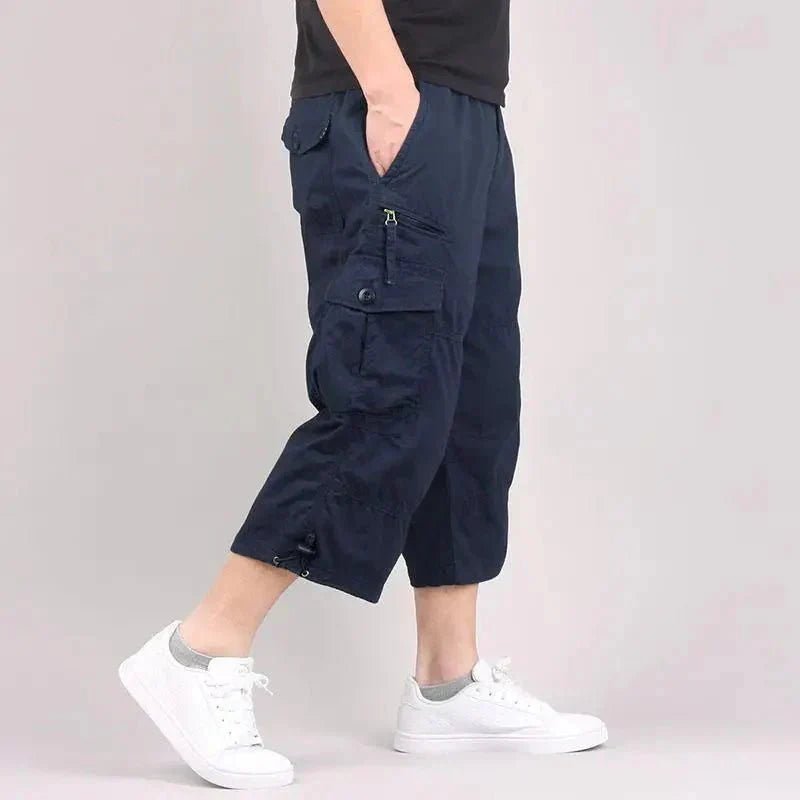 Lichtgewicht Cargo Shorts met Losse Pasvorm – Outdoor Short met Meerdere Zakken - De Mode OutletNAVY BLUE-PC44N55