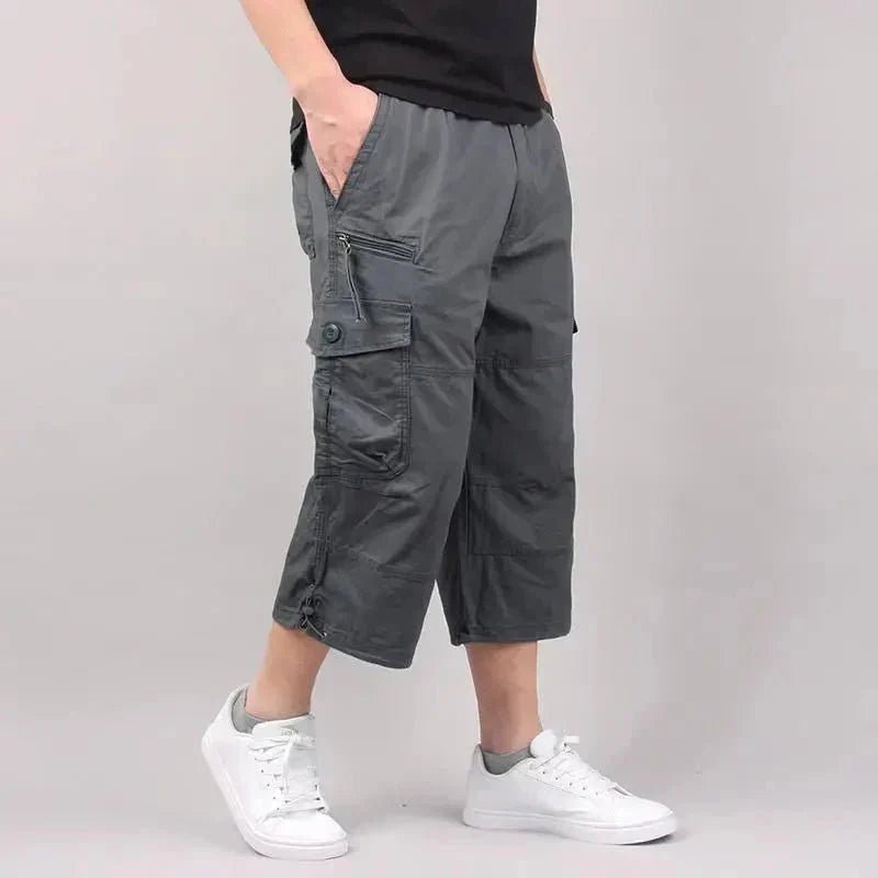 Lichtgewicht Cargo Shorts met Losse Pasvorm – Outdoor Short met Meerdere Zakken - De Mode OutletGREY-HV52K25