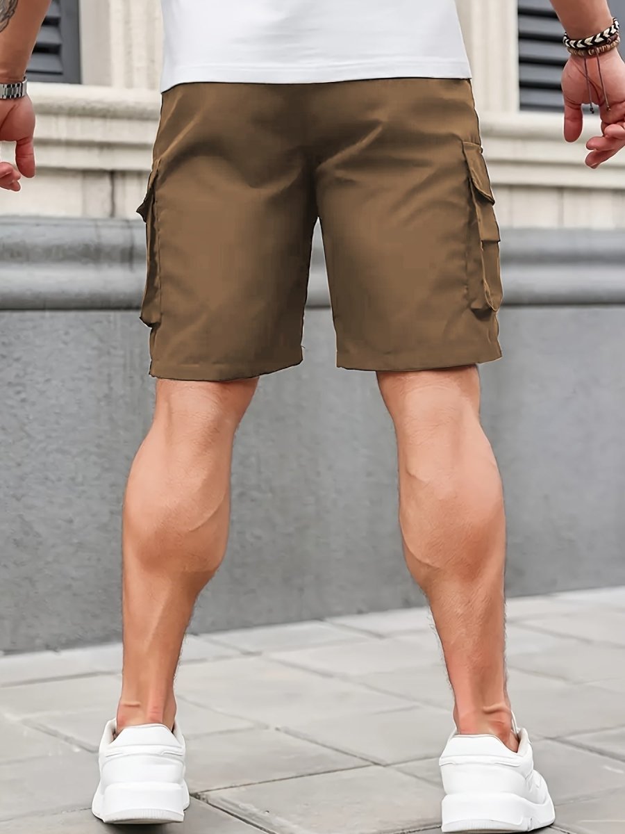 Lichtgewicht Cargo Shorts voor Heren met Ritszakken – Outdoor Wandelpasvorm - De Mode OutletBLACK-DP31D44