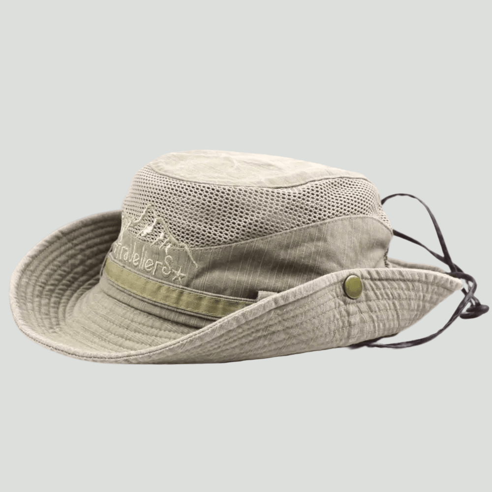 Lichtgewicht Panama - Stijl Hoed – Ademend Mesh Zonnehoed voor Buiten - De Mode OutletGREY-RA08X94