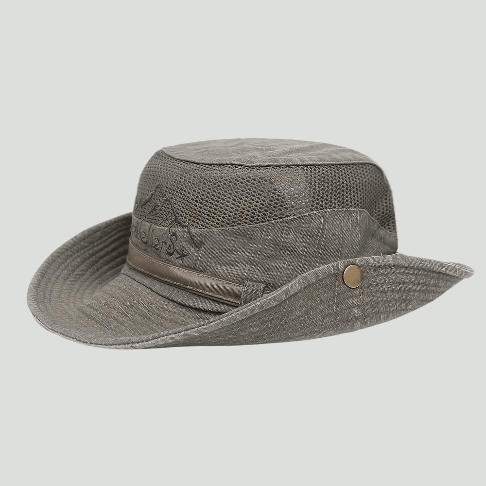 Lichtgewicht Panama - Stijl Hoed – Ademend Mesh Zonnehoed voor Buiten - De Mode OutletGREEN-FJ97S02