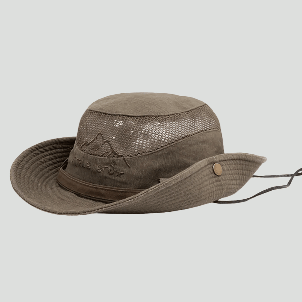 Lichtgewicht Panama - Stijl Hoed – Ademend Mesh Zonnehoed voor Buiten - De Mode OutletGREEN-FJ97S02