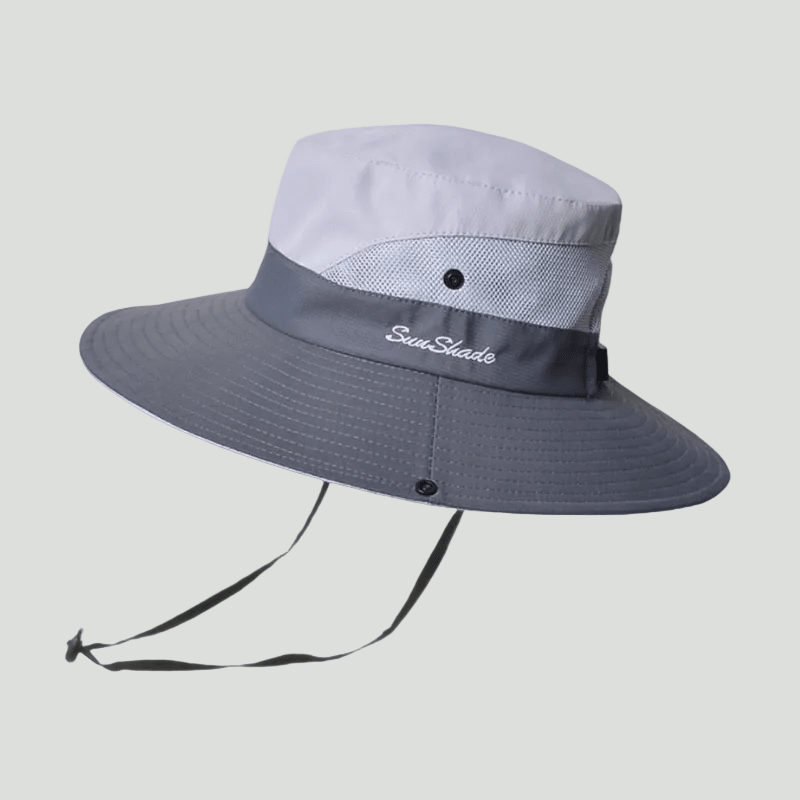 Lichtgewicht UV - Beschermende Hoed – Opvouwbare Zonnehoed voor Buiten - De Mode OutletGREY-YL05N09