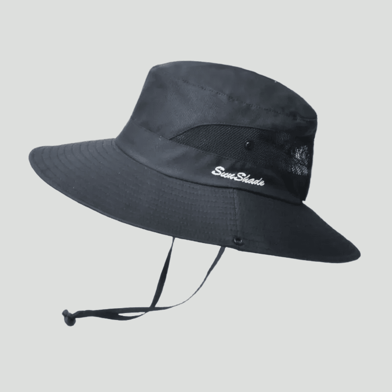 Lichtgewicht UV - Beschermende Hoed – Opvouwbare Zonnehoed voor Buiten - De Mode OutletBLACK-IN39J13