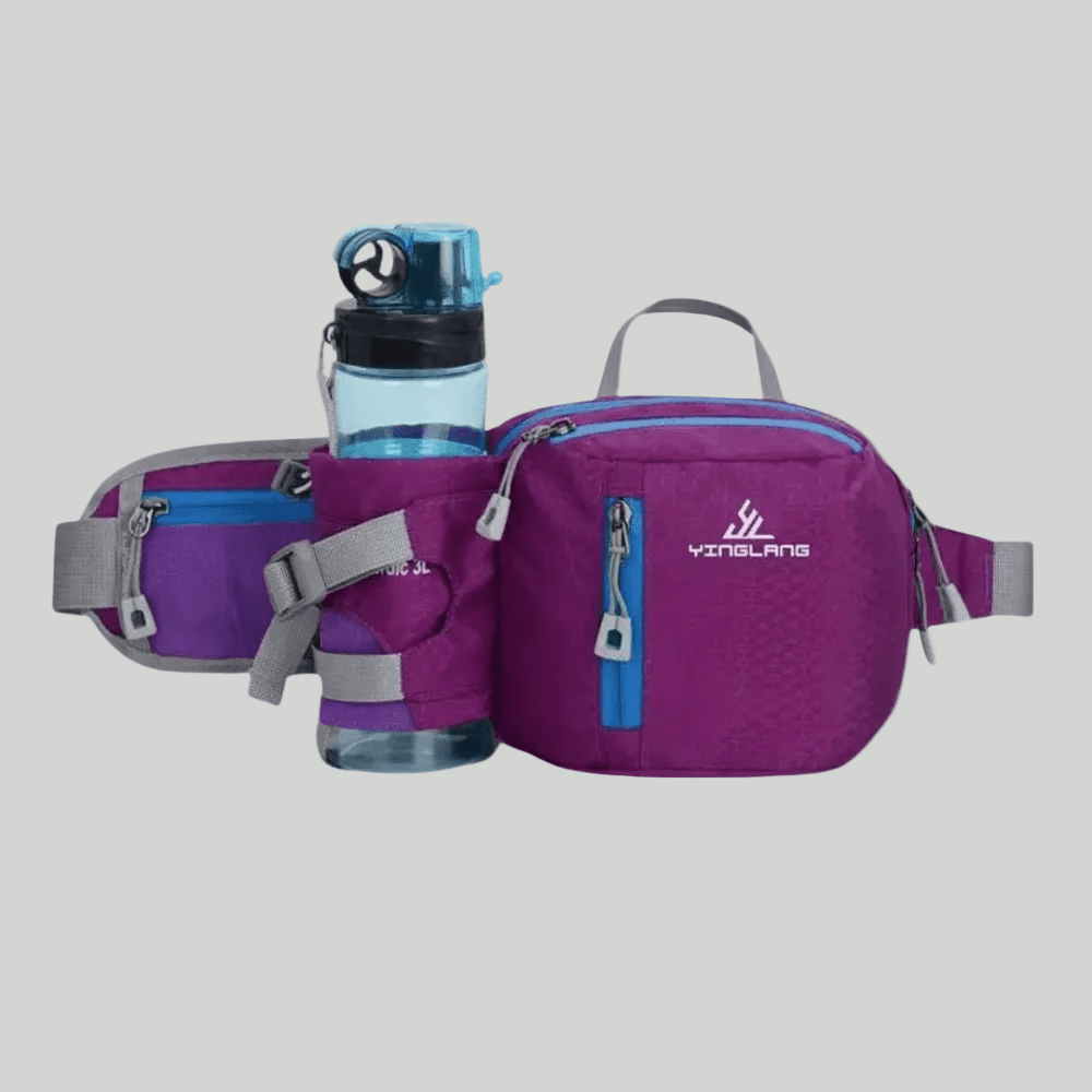 Lichtgewicht Waterbestendige Outdoor Heuptas – Met Fleshouder - De Mode OutletPURPLE-UN14G85