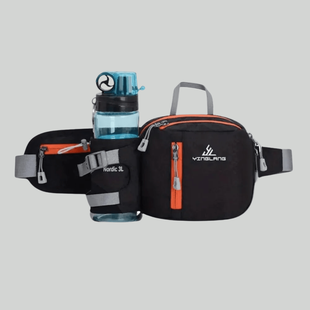 Lichtgewicht Waterbestendige Outdoor Heuptas – Met Fleshouder - De Mode OutletBLACK-BC67Z31