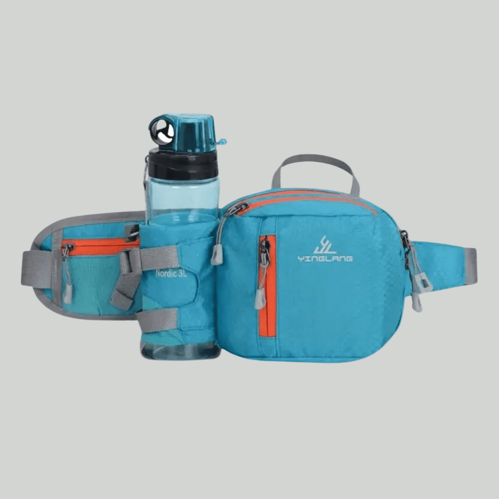 Lichtgewicht Waterbestendige Outdoor Heuptas – Met Fleshouder - De Mode OutletLIGHT BLUE-OF68F48