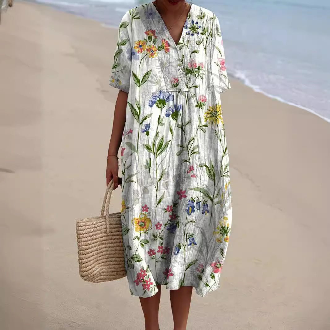 Lotte Dames Zomerjurk Met Bloemenprint - De Mode Outletsku_a0
