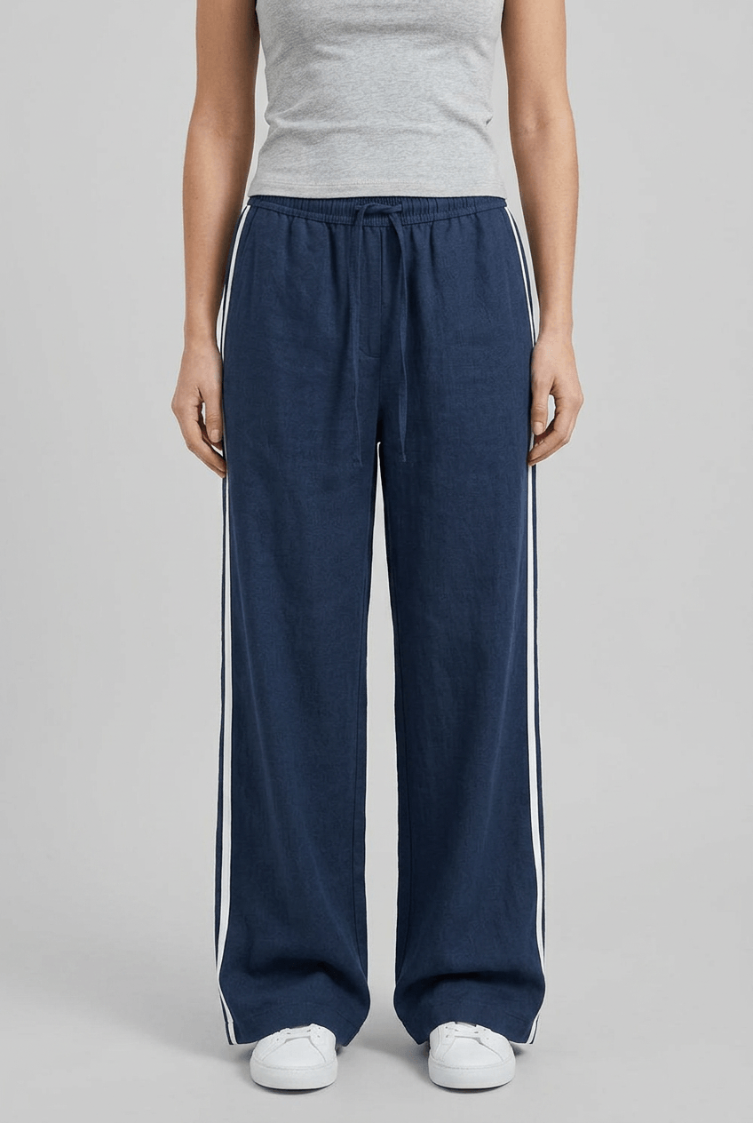 Joggingbroek Dames Wijde Pijp – Blauw - beeld 8