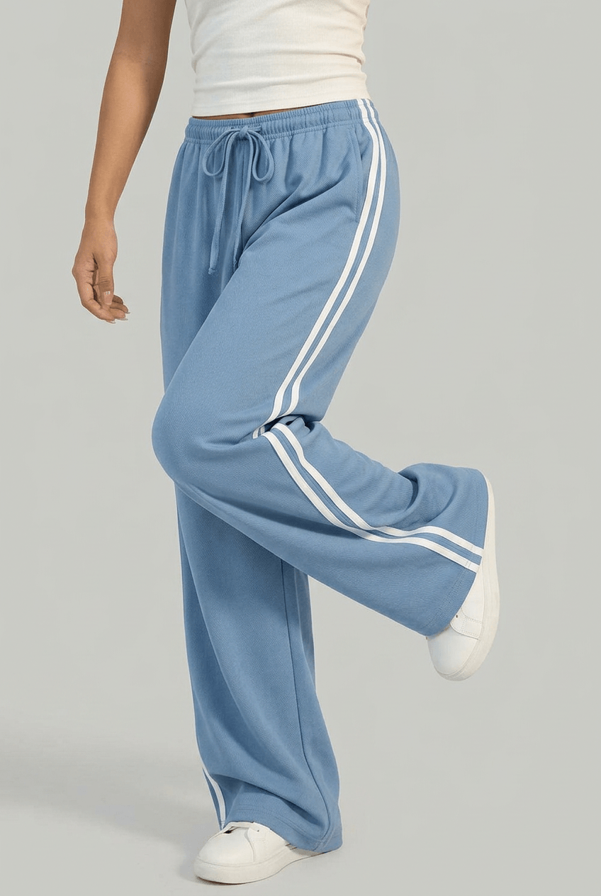 Joggingbroek Dames Wijde Pijp – Lichtblauw - beeld 5