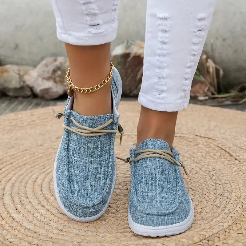 Dames Loafers - Casual Instappers met Vetersluiting en Comfortabele Zool