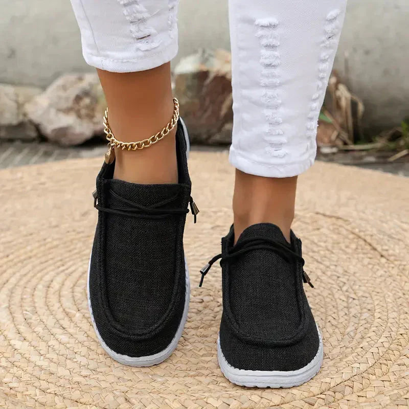 Dames Loafers - Casual Instappers met Vetersluiting en Comfortabele Zool