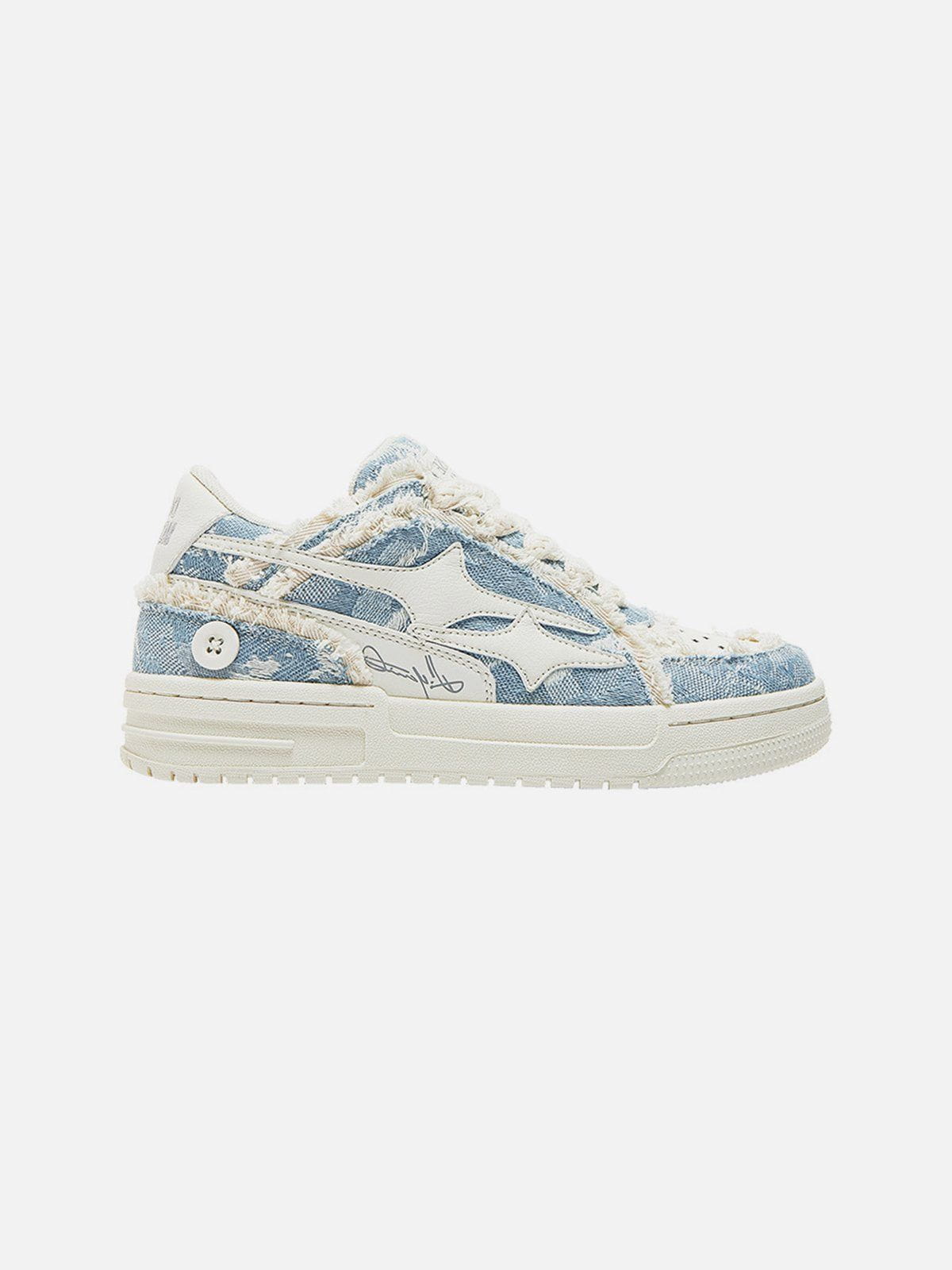 Mode Outlet | Robuuste Heren Sneakers met Sterren – Stijlvol & Comfortabel - De Mode OutletDQ1-8609