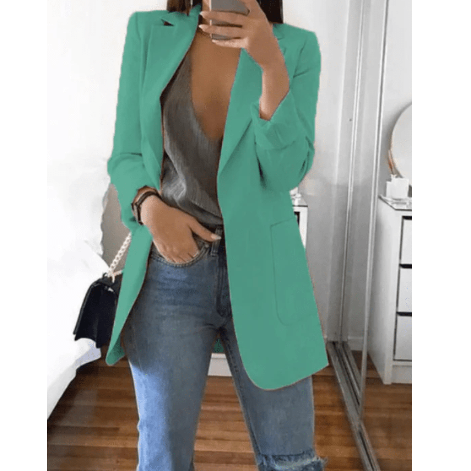 Mode Outlet | Slim - Fit Blazer voor Vrouwen – Stijlvol & Veelzijdig - De Mode OutletDQ-06021954-1849