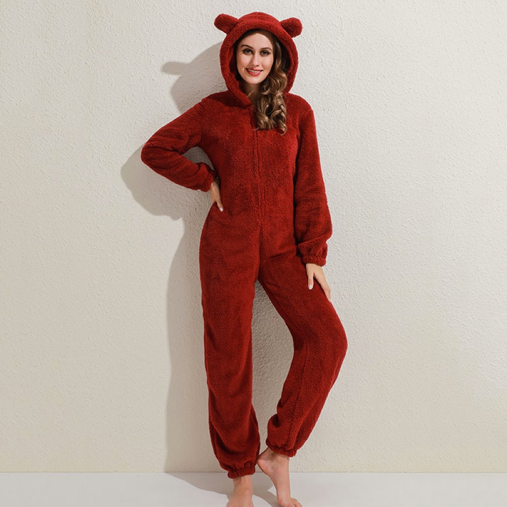 CUDDLECUB | Superzachte Fleece Onesie met Berenoortjes – Warm & Knus