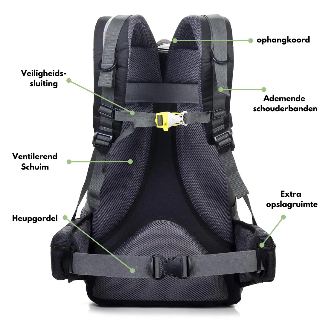 Outdoor Trekking Rugzak met Ophangsysteem - De Mode Outlet18239189429721