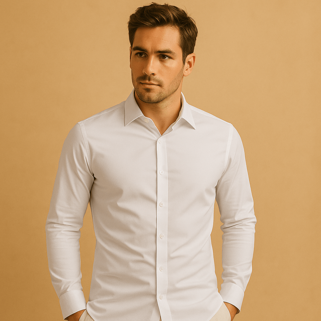 Slim Fit Heren Overhemd met Klassieke Kraag - De Mode OutletDMED2-CB047001