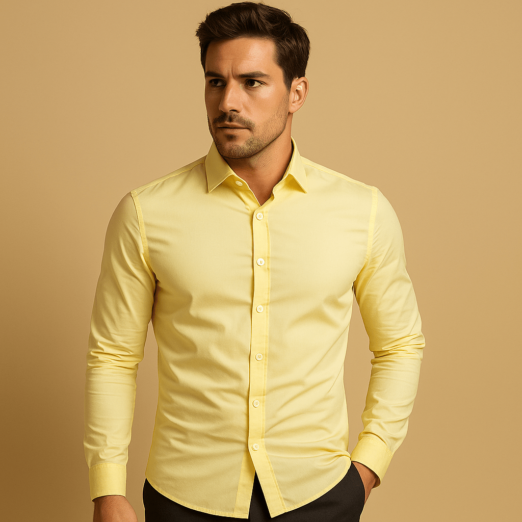 Slim Fit Heren Overhemd met Klassieke Kraag - De Mode OutletDMED2-CB047021