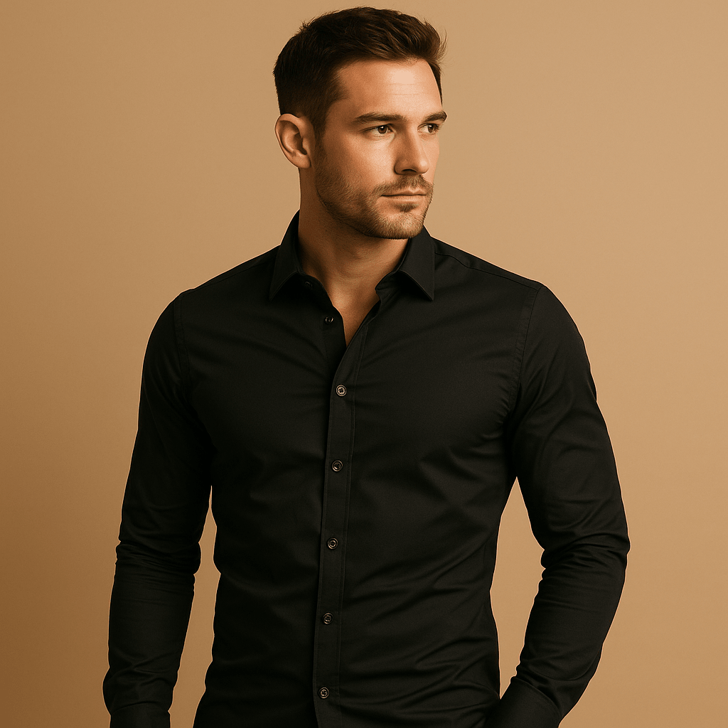 Slim Fit Heren Overhemd met Klassieke Kraag - De Mode OutletDMED2-CB047006