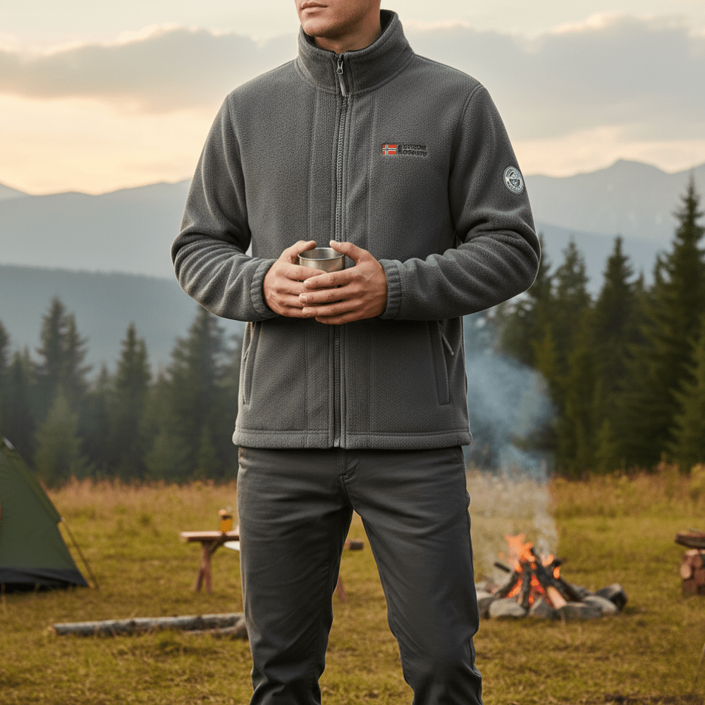 Thermisch Ademend Fleecejack – Lichtgewicht voor Outdoor Gebruik - De Mode OutletGREY-QI41D08