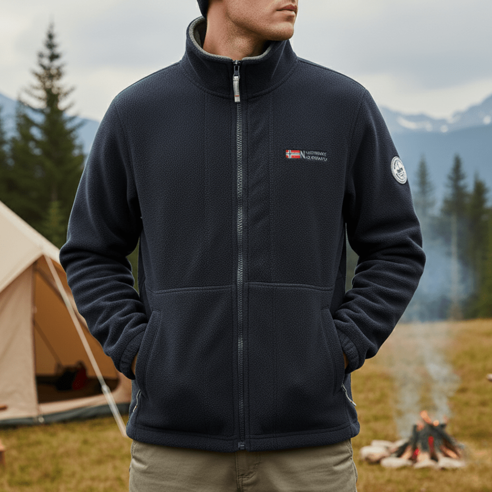 Thermisch Ademend Fleecejack – Lichtgewicht voor Outdoor Gebruik - De Mode OutletBLUE-UZ65Y52
