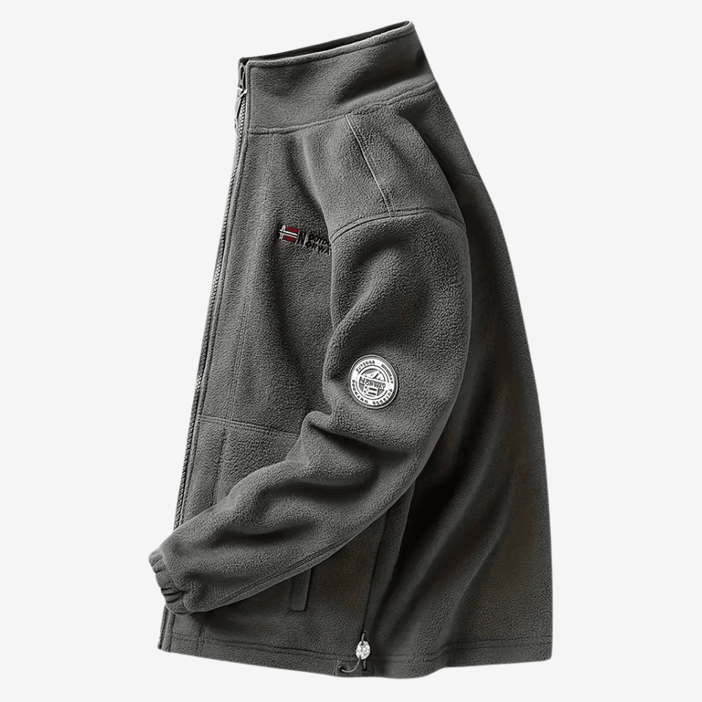 Thermisch Ademend Fleecejack – Lichtgewicht voor Outdoor Gebruik - De Mode OutletGREY-QI41D08