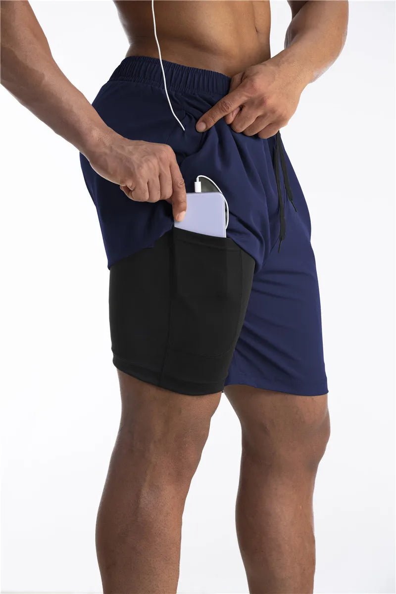Titan | Hardloop Shorts met Liner & Telefoonzak – Comfort & Functionaliteit - De Mode OutletDMED1-GD791016