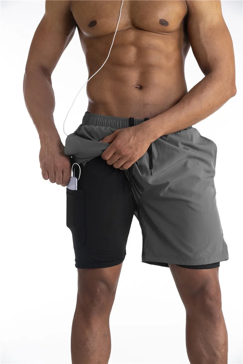 Titan | Hardloop Shorts met Liner & Telefoonzak – Comfort & Functionaliteit - De Mode OutletDMED1-GD791016