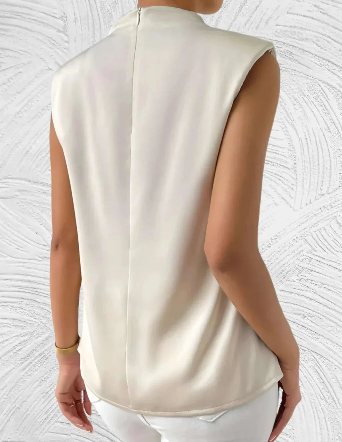 Dames Mouwloze Blouse - Elegante Top voor Casual en Zakelijke Outfits