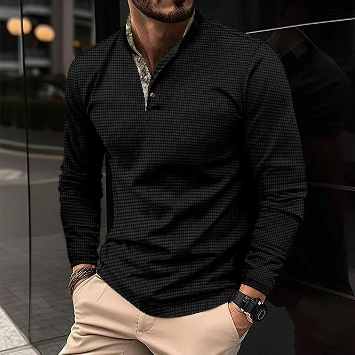 Oscar | Longsleeve Polo Heren | Stijlvolle Look