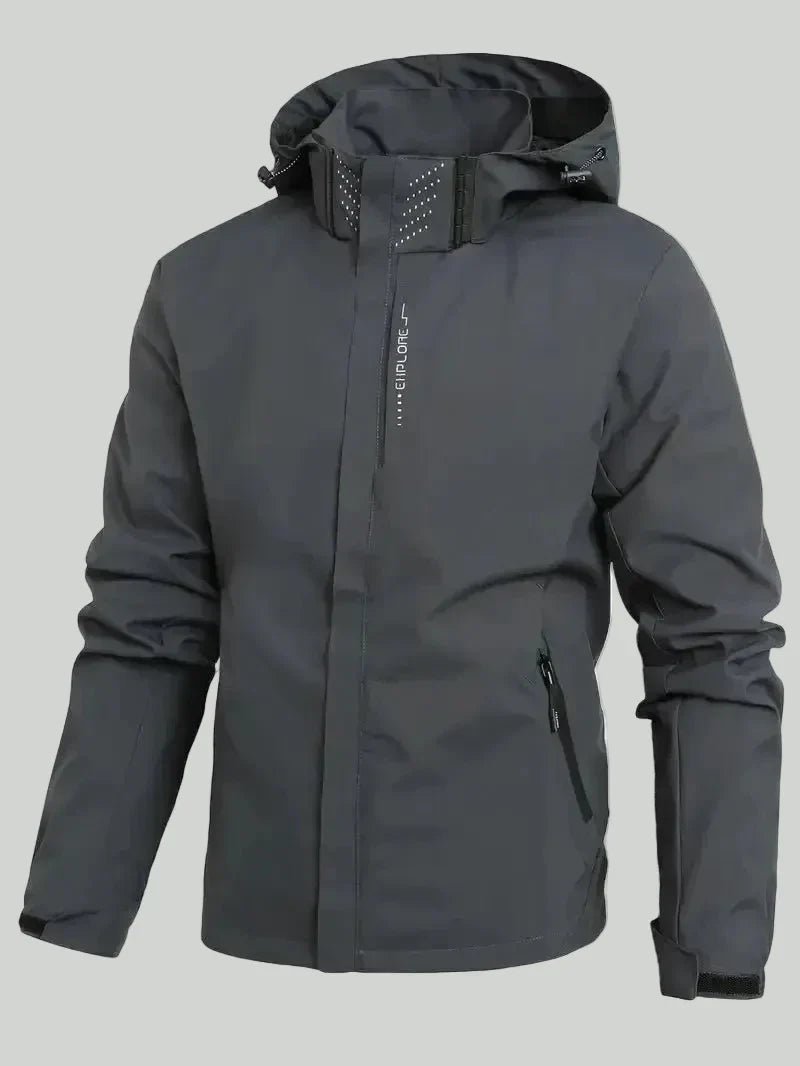 Waterdichte Winddichte Outdoor Jas – Lichtgewicht Unisex Laag - De Mode OutletGREY-GR45T85